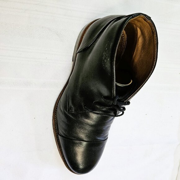 Johnston & Murphy Black Leather Men's Minimalist Refined Chukka Boots Size 8.5M - Picture 6 of 7